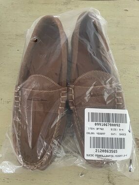 J. CREW Suede penny loafers in Tan Size 8 M NWOB $198 BF762
